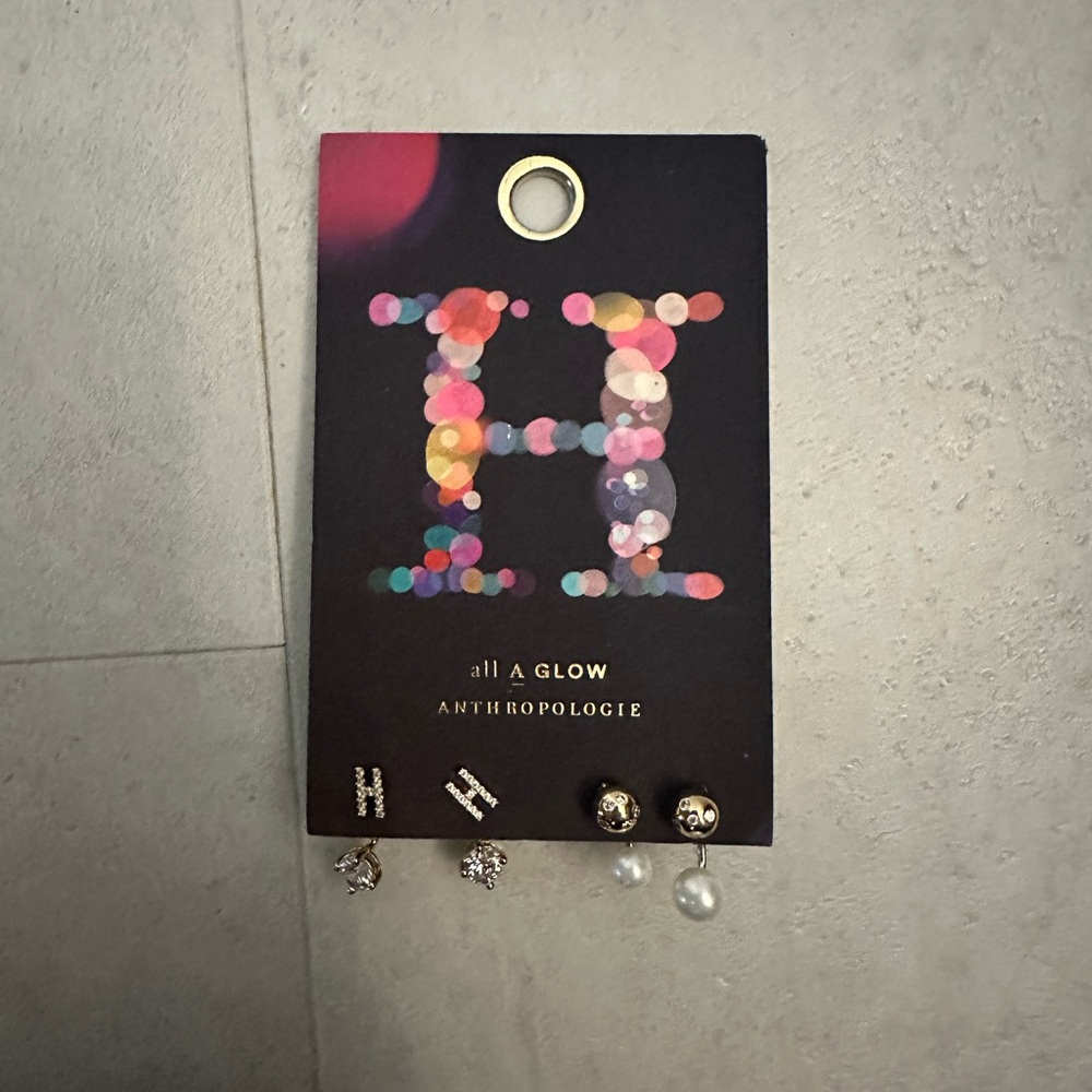 Anthropologie All A Glow Earrings Set